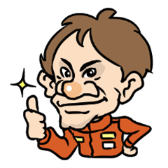 [LINEスタンプ] レーシングドライバー谷川達也