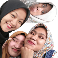 [LINEスタンプ] Cewek Rempong - Sachet