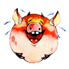 [LINEスタンプ] Watercolor Piggies