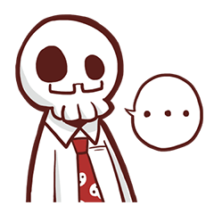 [LINEスタンプ] 編集長骸骨くん