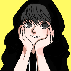 [LINEスタンプ] 黒パーカーのクロくん
