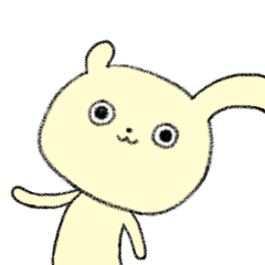 [LINEスタンプ] short ear and long ear