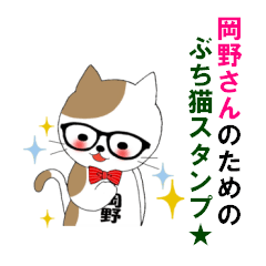 [LINEスタンプ] 岡野さんのためのぶち猫スタンプ☆の画像（メイン）