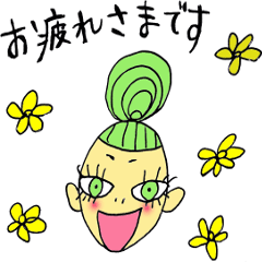 [LINEスタンプ] カラフルヘアメイクガールズ