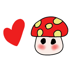 [LINEスタンプ] hello mushroom 