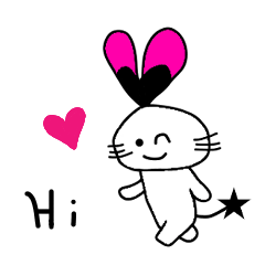 [LINEスタンプ] ハーティー★バニー よく使う2