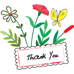[LINEスタンプ] Flowers and greeting card 4