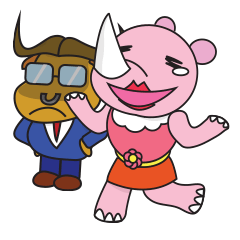 [LINEスタンプ] Somying Rhino VS Boss