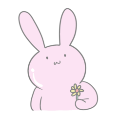 [LINEスタンプ] つやつやうさぎスタンプ
