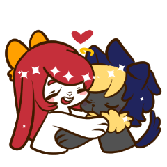 [LINEスタンプ] Rabbit and Cat Afternoon Tea