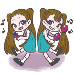 [LINEスタンプ] なかよしなふたご