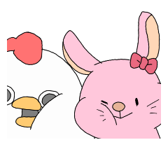 [LINEスタンプ] ニワトリくんとウサギちゃんの日常