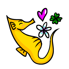 [LINEスタンプ] 幸せの黄色いタツノオトシゴ