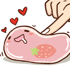 [LINEスタンプ] Strawberry mochi