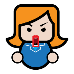 [LINEスタンプ] Square Salarywoman