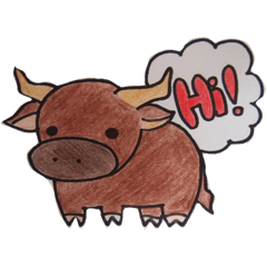 [LINEスタンプ] 牛のボウちゃん