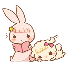 [LINEスタンプ] rabbit NANA ＆ sheep RIRI