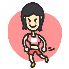 [LINEスタンプ] She Run (EN)