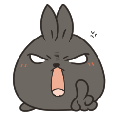 [LINEスタンプ] black black rabbit 4