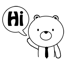 [LINEスタンプ] Working Bear White