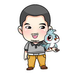 [LINEスタンプ] Fancy Red whiskered bulbul V. Eng