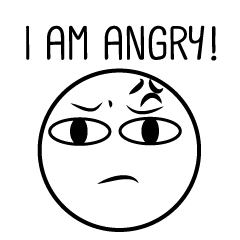 [LINEスタンプ] Angry Face ENG