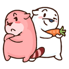 [LINEスタンプ] chubby boy ＆ chubby girl