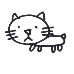 [LINEスタンプ] ペン画ねこ