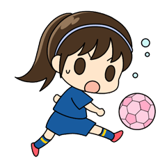 [LINEスタンプ] がんばる！サッカー少女