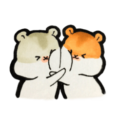[LINEスタンプ] 仲良しハムスター2
