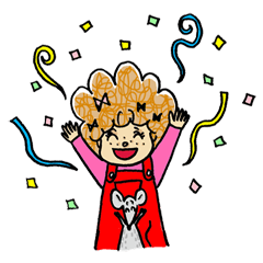 [LINEスタンプ] アフロっ娘ほっこり系 さーやとねずみ