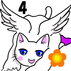 [LINEスタンプ] 猫の天使 4