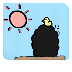[LINEスタンプ] 鳥足ひつじさん