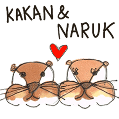 [LINEスタンプ] The adorable otters speak English