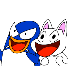 [LINEスタンプ] 動く なにわネコとチカプリオ