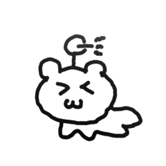 [LINEスタンプ] 管理されたクマ