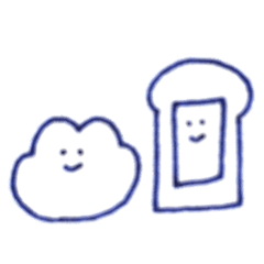[LINEスタンプ] クリームパンと食パン