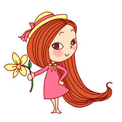[LINEスタンプ] Lovely young girl