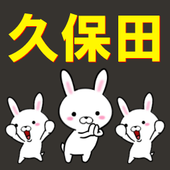 [LINEスタンプ] 超★久保田(くぼた・クボタ)なウサギ