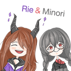 [LINEスタンプ] RIE ＆ Minori