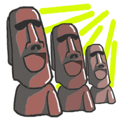 [LINEスタンプ] モアイくん~