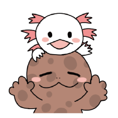 [LINEスタンプ] ぺたん＆うぱ