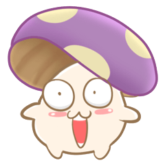 [LINEスタンプ] Fat mushroom