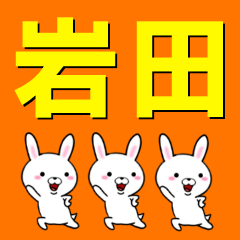 [LINEスタンプ] 超★岩田(いわた・イワタ)なウサギの画像（メイン）