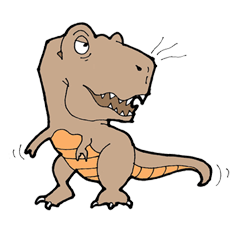 [LINEスタンプ] Look Kaew and Dinosaur Friends
