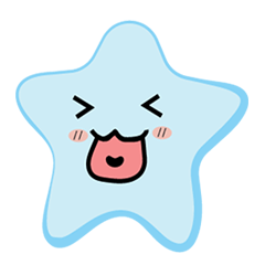 [LINEスタンプ] Blue Star Cute