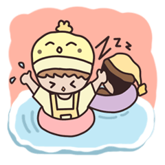 [LINEスタンプ] Cute twin baby