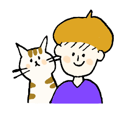 [LINEスタンプ] 僕と猫の呑気な日常
