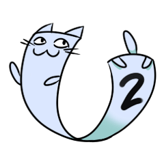 [LINEスタンプ] Flaty Meow V2