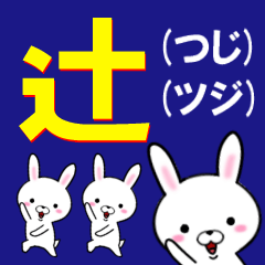 [LINEスタンプ] 超★辻(つじ・ツジ)なウサギ